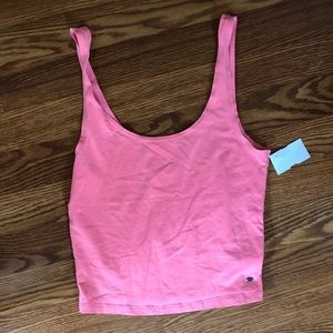 NEON BUBBLEGUM PINK CROPPED TOP